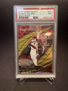 2019 Select #272 Damian Lillard Gold Wave Psa 9