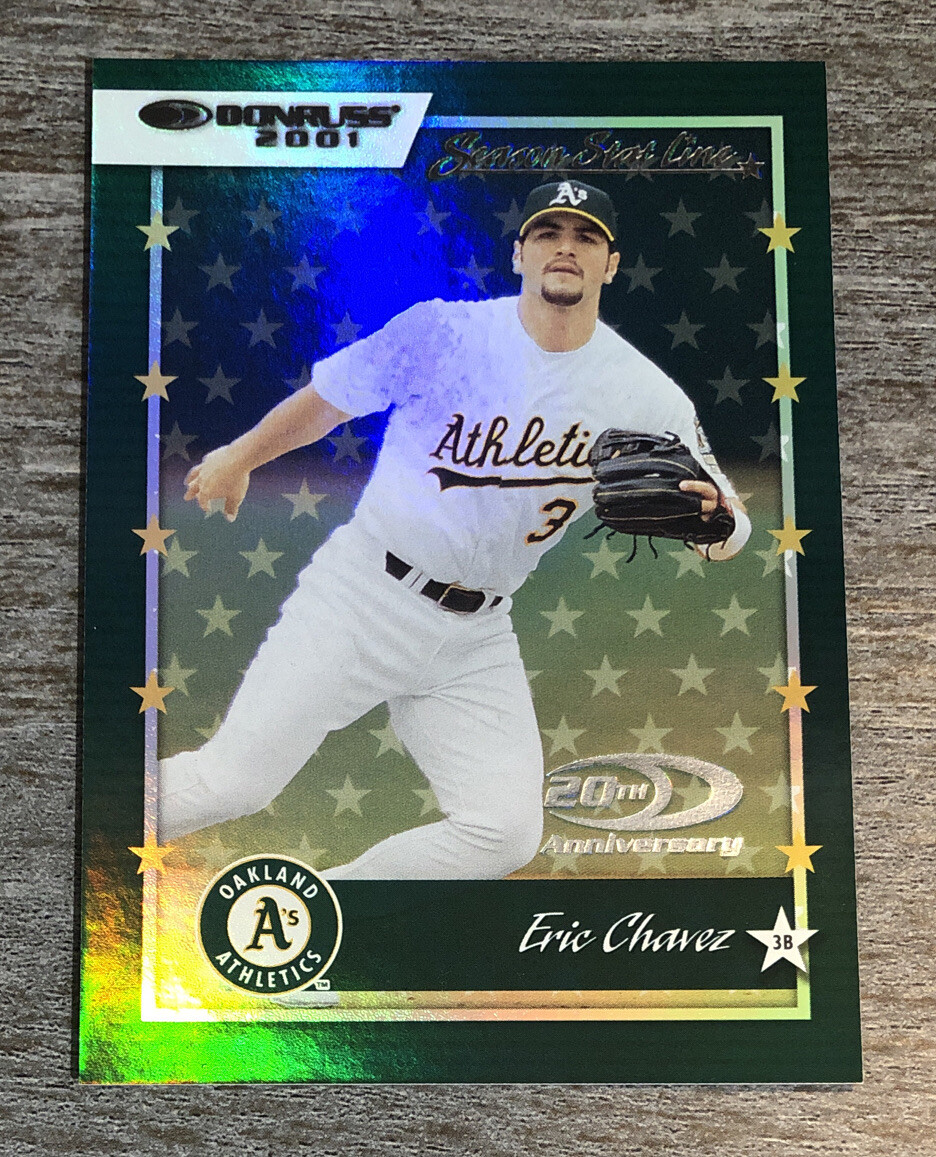 Eric Chavez 2001 Donruss Season Stat Line #’d /139 A’s #81   *B454*