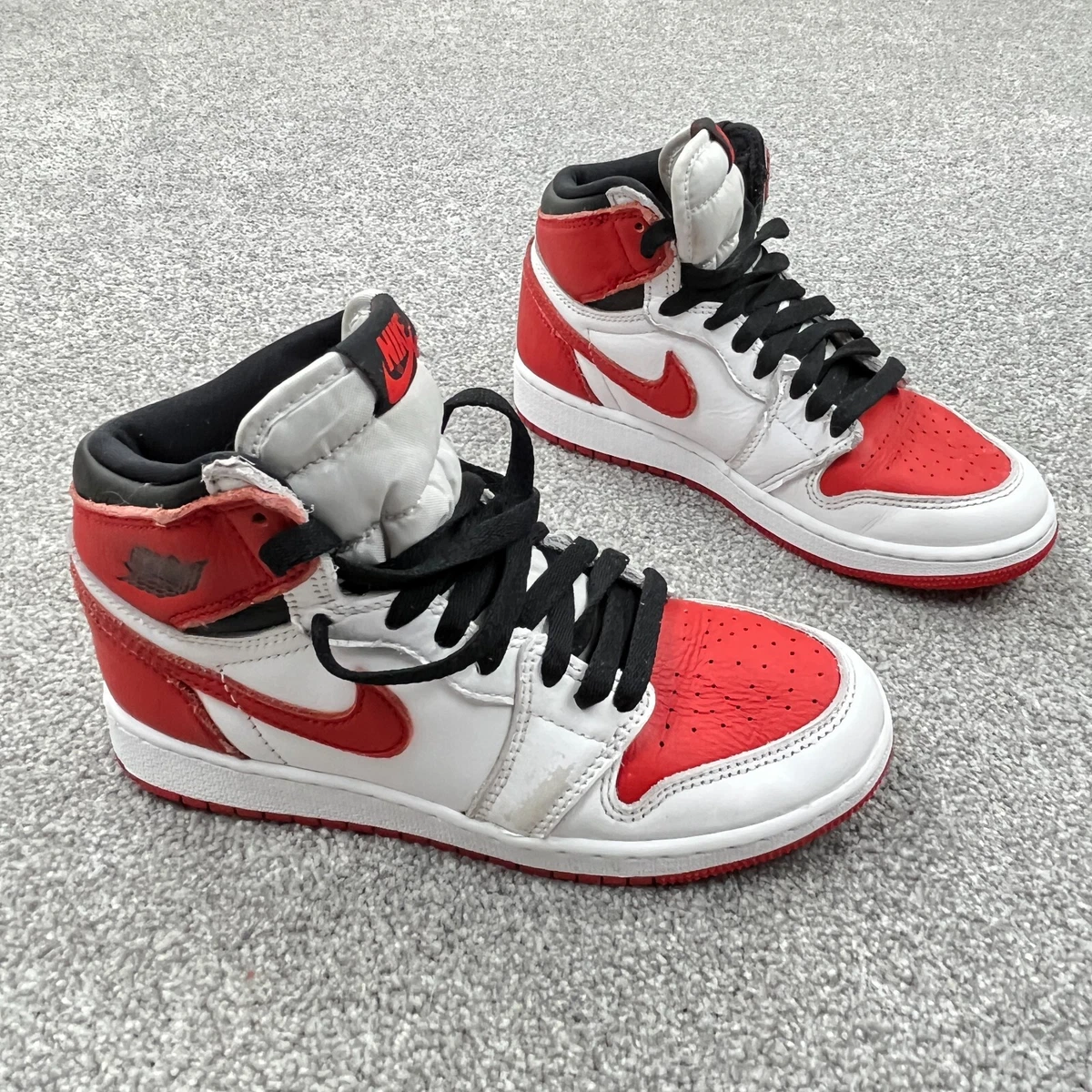 Nike Air Jordan 1 Retro High OG Heritage 4Y Shoes Red White 575441-161  Sneaker