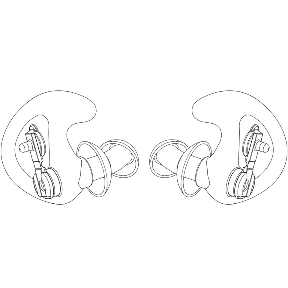 (2-PAIRS) SureFire® EP3 Sonic Defenders LARGE Earplugs & Lanyard, Clear #EP3-LPR - Image 4 of 4