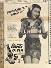 1940 Vanti Pa-Pi-A Papaya Soda Sexy Woman VTG Newsprint Ad 25x34cm NYT 661940