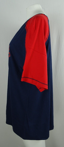 Cleveland Indian Vintage MLB Women's Plus Size V-Neck Shirt - Picture 3 of 6
