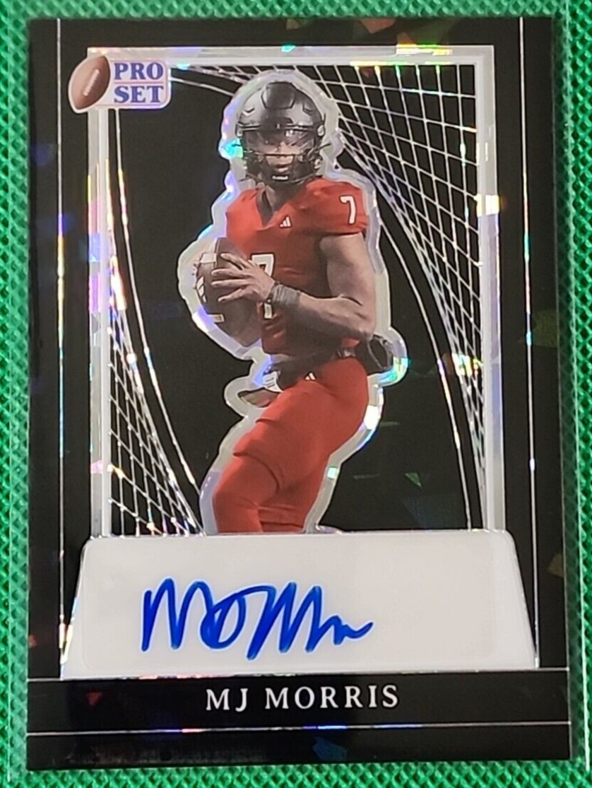 MJ MORRIS /5 AUTO 2024 LEAF PRO SET METAL BLACK CRYSTAL MARYLAND TERRAPINS SSP