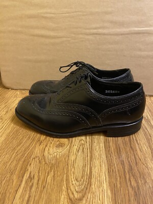 Florsheim 17066-01 Black Leather Oxford Wingtip Dress  display picture 2