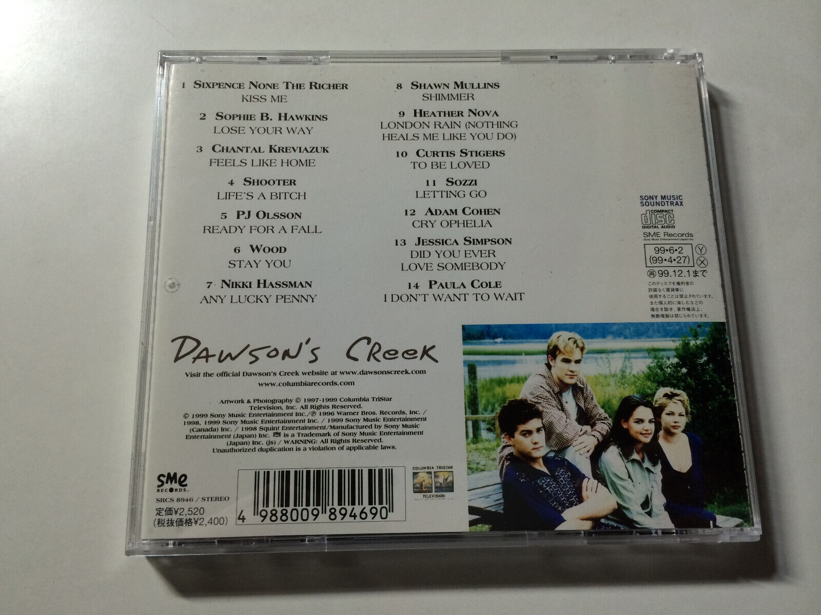 Dawson's Creek - Soundtrack - Sixpence None The Richer - SRCS 8946 - Japan  CD