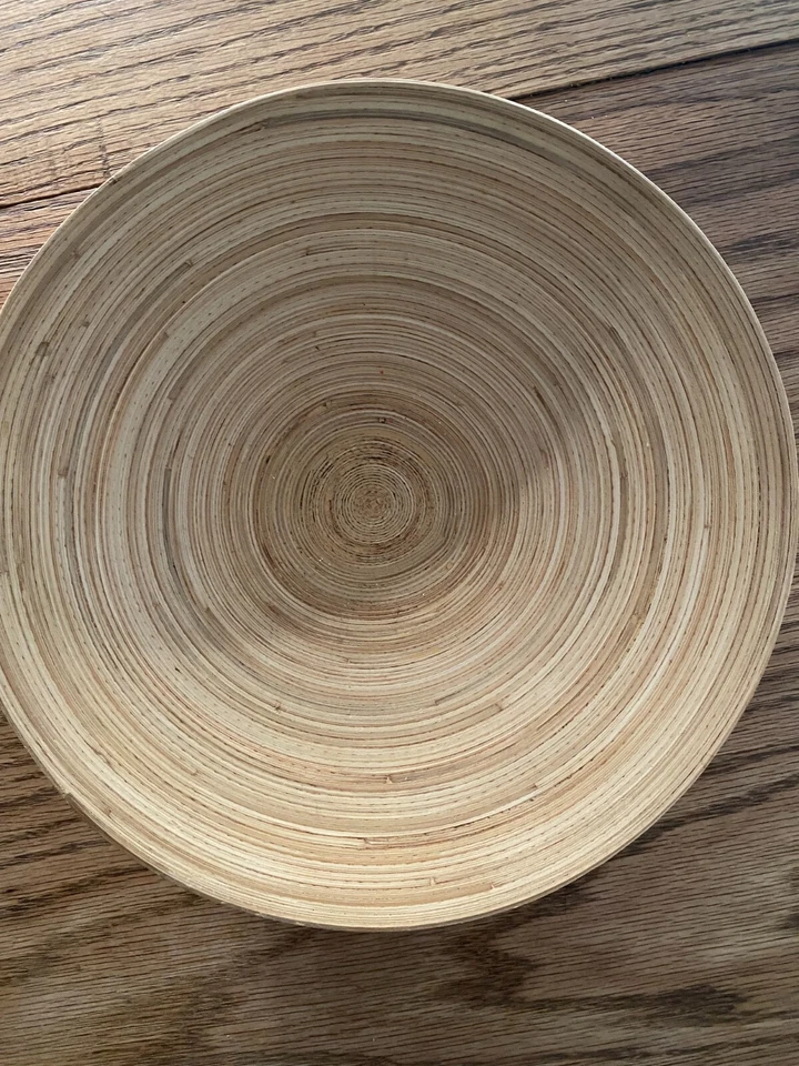 Natural Bamboo Dish Wood Fruit Salad Bowl - Image 4 of 4