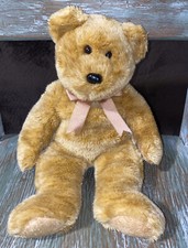 2001 Ty Beanie Buddy CASHEW Bear Approximately 14  - Brown MISSING Hang Tag