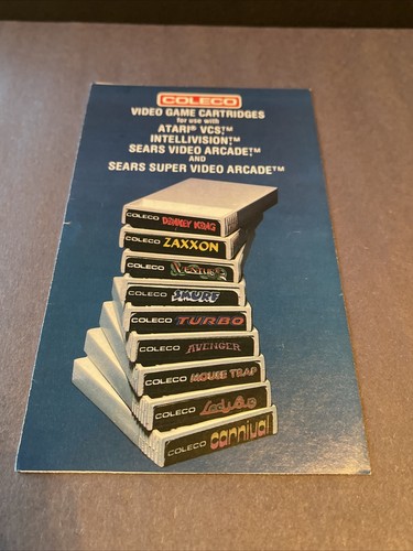 Coleco Mouse Trap (Atari 2600, 1982) W/ Manual & Advertisement Works - Picture 6 of 11
