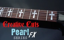 Tony Iommi Cross MOP Fret Marker Vinyl Inlay Stickers for G400 or ANY GUITAR