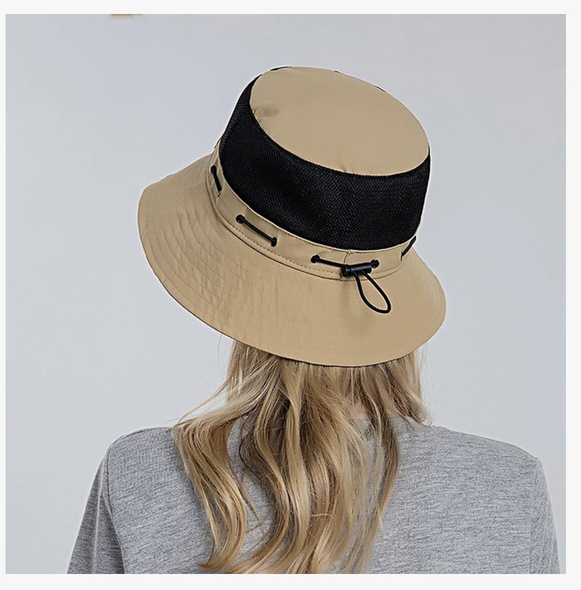 Adjustable Wide Brim Bucket Hat for Sun Protection and Fashion-image