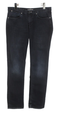 Acne Jeans Max / Blackness Herren W33/L34 Straight Fit Dunkel Zip Fly Whiskers