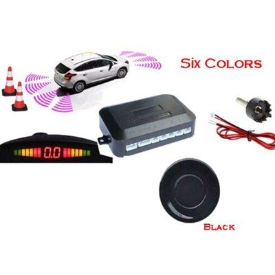4 Parksensoren LED Display Auto Rückfahrradar System Alarm Kit BlackUS