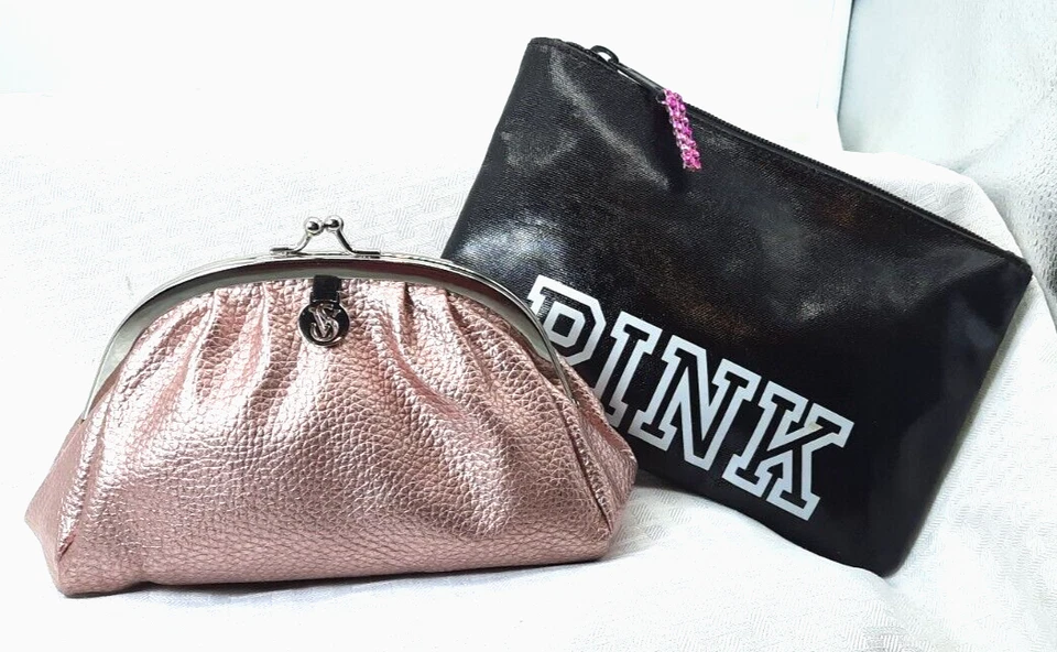 Сумочки Victoria Secret - розовая сумочка-как хранения с логотипом подвеска - V.S. Розовый на молнии - Изображение 2 из 4