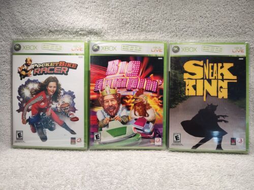 XBox 360 Lot of 3 Games Pocket Bike Racer/Sneak King/Big Bumpin' *BRAND NEW* - Picture 1 of 5
