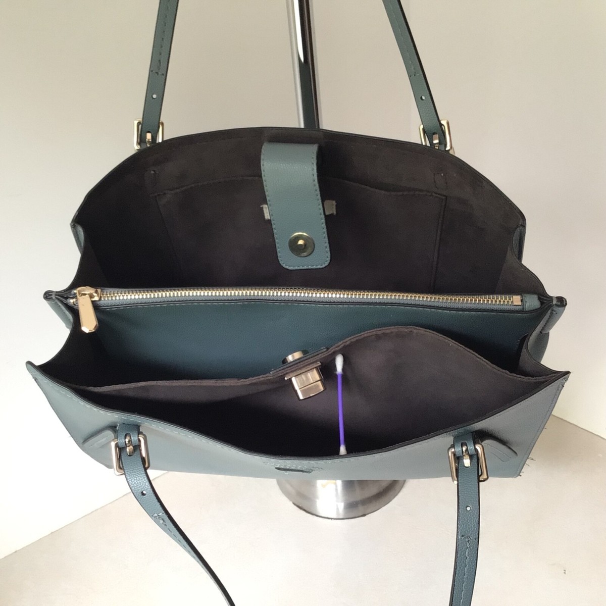 バッグ hnm H&M Tote Bag Double Handle with Bag Tag Brown Cross Straps