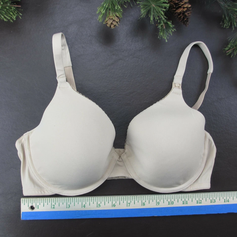 Sujetador Maternidad 36C Beige Acolchado Con Aros Cierre Ajustable Espalda Foto 2 de 4