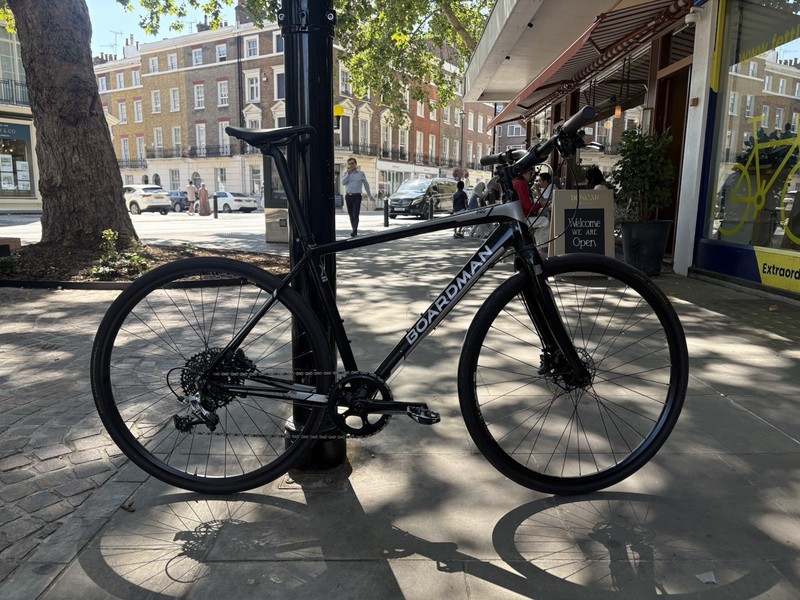 Grey and Black Boardman HYB Pro Hybrid Bike Size medium