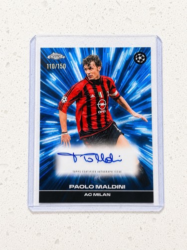 Topps Chrome UEFA 2025/26 Black Lazer Auto Paolo Maldini AC Milan 110/150