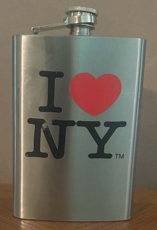 I ❤️ NY Stainless Steel 8oz Flask
