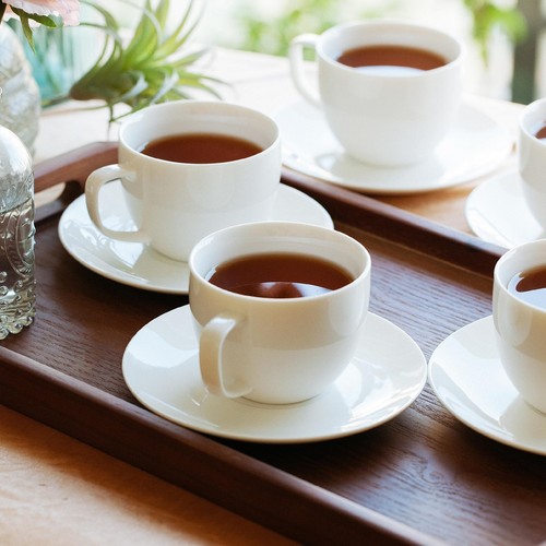 BTaT- Tea Cups, Tea Cups and Saucers Set of 6, 7oz, Porcelain Tea Set, Cappuc... - Picture 7 of 8