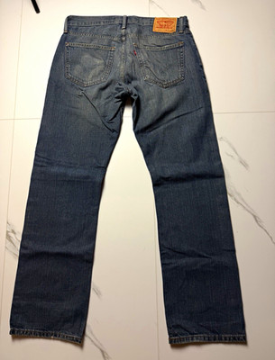 Levi's 514 Herren Jeans blau Denim Slim gerades Bein W33 L32 Five-Pocket