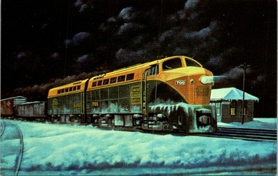 Griffith Indiana Elgin Joliet & Eastern Railway Locomotive 700 Postcard    29486