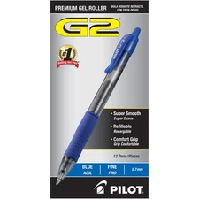 Pilot G2 Premium Gel Ink Pen Pack of 12 Blue Smooth Writing Comfort Grip