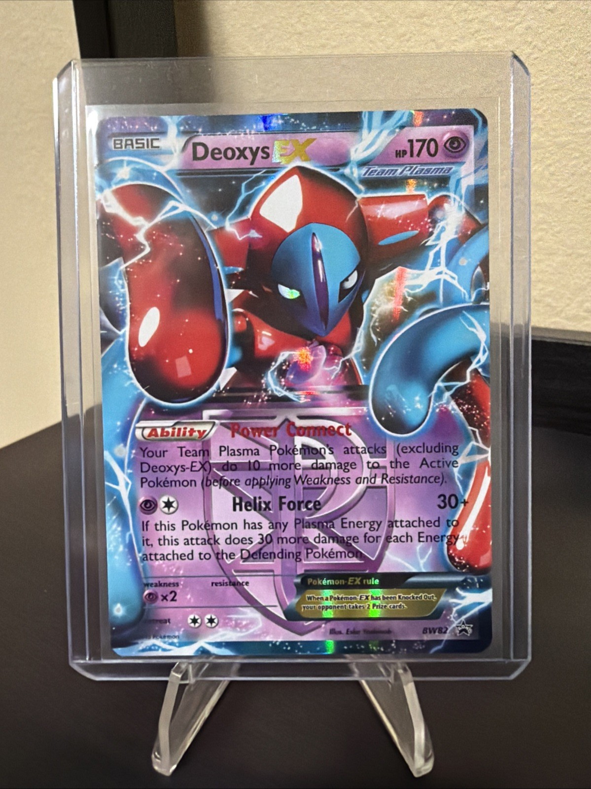 Deoxys EX ULTRA RARE BW82 Black Star Promo Pokemon Team Plasma NM HOLO 2013