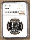 1964 PROOF KENNEDY HALF DOLLAR NGC PF68 984030