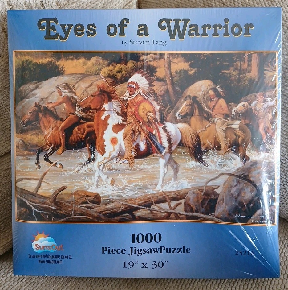 BNIB Eyes Of A Warrior 1000 Piece Jigsaw By Sunsout