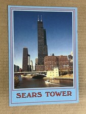 Postcard Chicago IL Illinois Sears Tower Skyscraper Willis Tower Chicago River