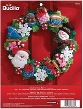 Christmas Toys Wreath Bucilla Felt Kit 86264 Sz 16" x 16" NEW published 2012