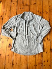 L.L.Bean Slightly Fitted Grey Cotton Button-Down Shirt