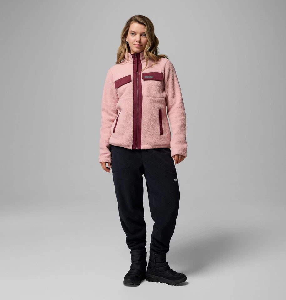 Columbia Women's Juniper Peak Full Zip Fleece Jacket - Eraser Pink, Rich Wine - Image 2 of 4
