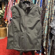 Wyoming Traders Large Men’s Morgan Charcoal Laminated Vest
