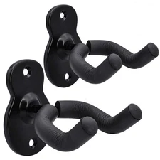 Sound harbor Guitar Wall Mount Hanger 2 Pack Hook Acoustic Electric Bass Guit...