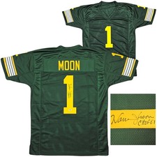 Edmonton Eskimos Warren Moon Autographed Signed Green Jersey 