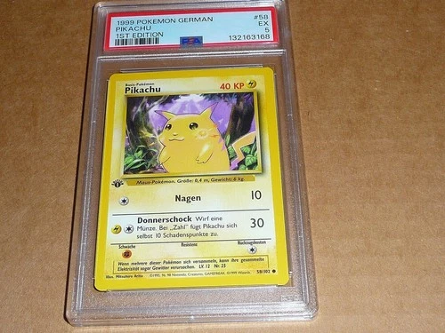 1999 Pokemon GERMAN PIKACHU 1ST EDITION #58 PSA 5