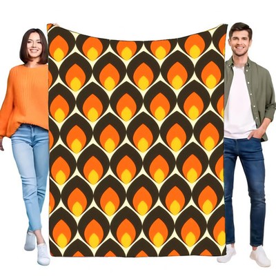 Gemütliche Flammenmuster Decke Plaid Warm Weich Bett Sofa Überwurf