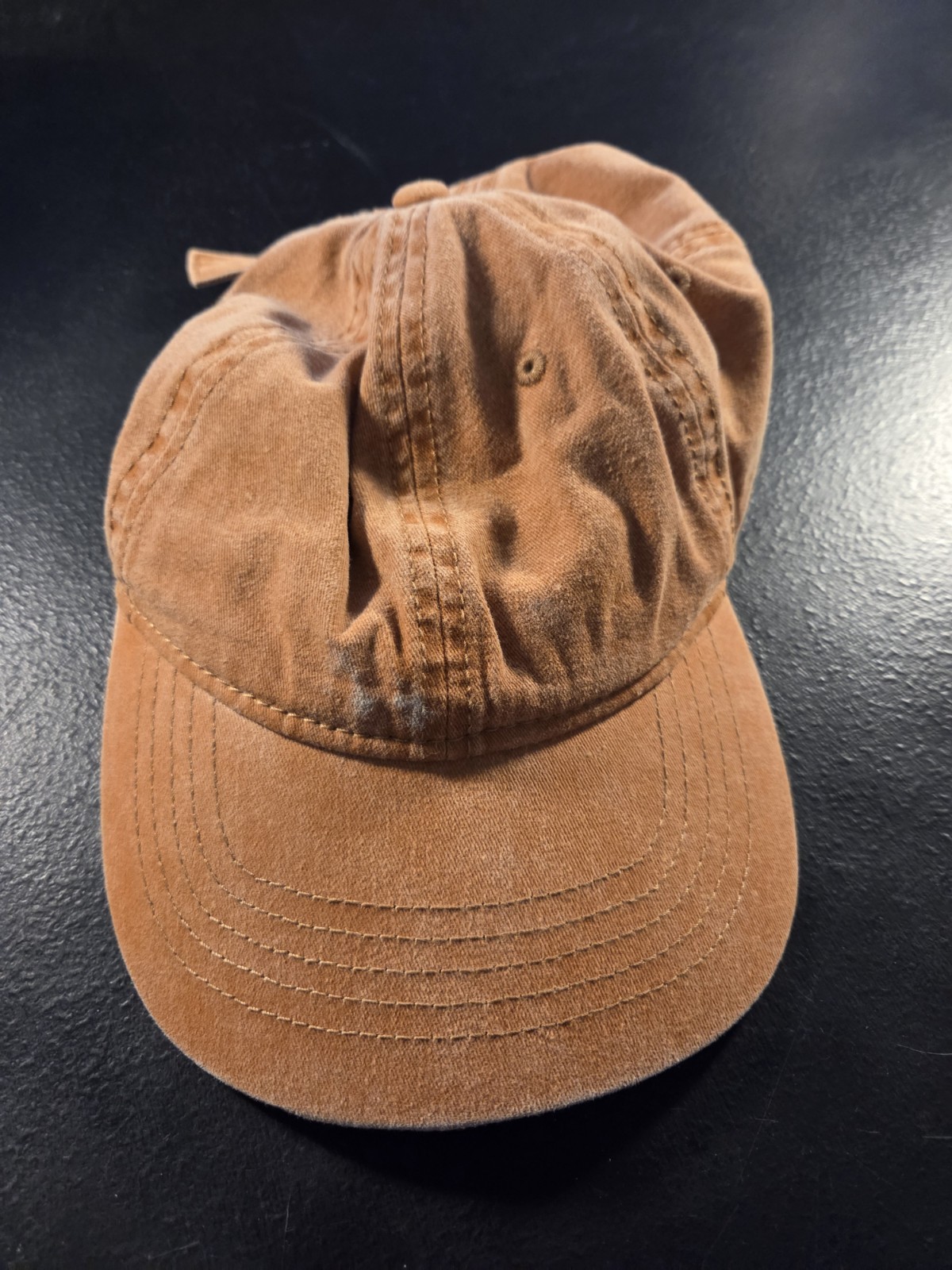 Solid Blank Red Orange  Adjustable Cap Hat - image 2