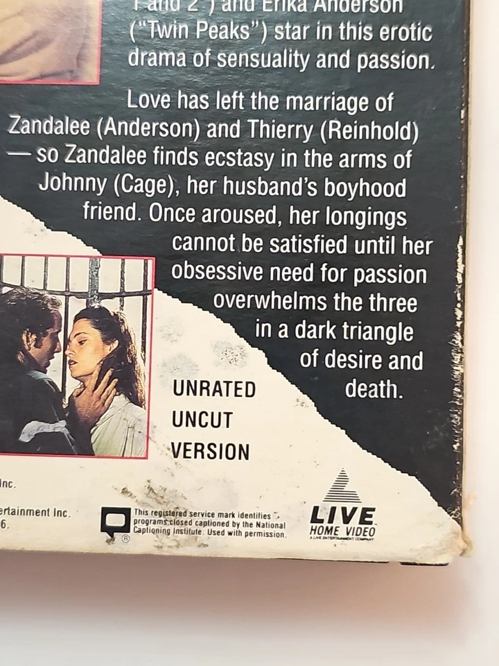 Zandalee (VHS 1991) TESTED WORKS  -  EROTIC Uncut UNRATED Version NICK CAGE - Image 4 of 4