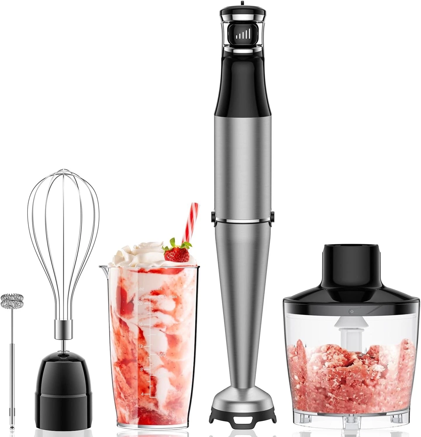 Immersion Blender Handheld Hand Blender 1100W, Trigger Variable Speed 5 in 1
Opens in a new window o