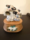Mary's Moo Moos Angels We Have Herd On High Music Box Musical Holstein Horn Harp — photo 1