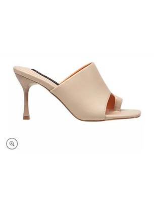 New French Conection High Heel Slide In Sandals Nude Size 8.5