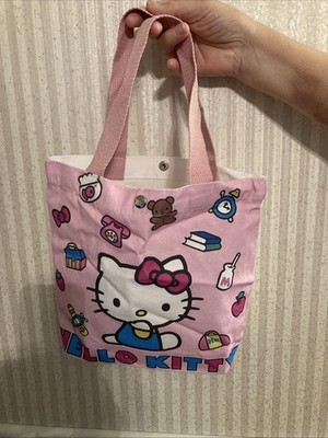 Hello Kitty Canvas Tote Bag, Multicolored, 9.5 Length, 10 3/4 Width