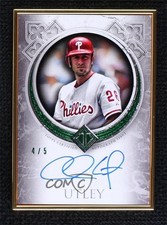 2023 Topps Transcendent Collection Emerald 4/5 Chase Utley #TCA-CUT Auto 1cc7