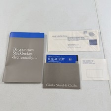 "Disquete Charles Schwab The Equalizer disco de demostración corredor electrónico 5,25"" 1985"