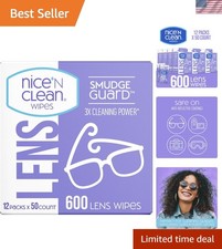Crystal-Clear SmudgeGuard Lens Wipes - 600 Pre-Moistened, Streak-Free Safe