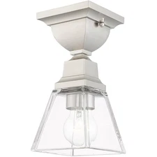 Livex Lighting 45562-91 Mission Flush Mount Brushed Nickel