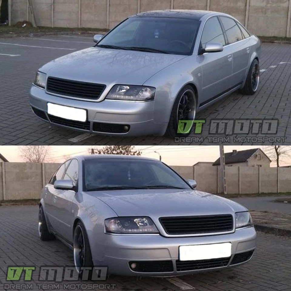 Blk 2002-2004 Audi A6 Quattro LED DRL Projector Headlights Daytime Running Lamps - Image 2 of 4